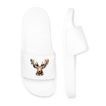 Deer - Men’s Pool Sliders - white - Front