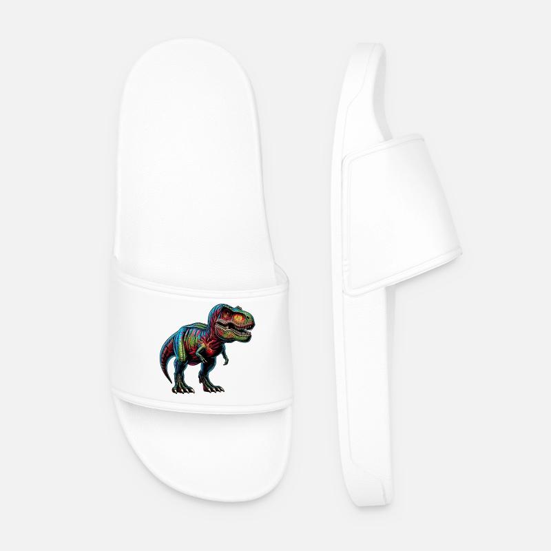 Dinosaur - Men’s Pool Sliders - white