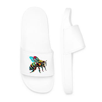 Bee - Men’s Pool Sliders - white - Front