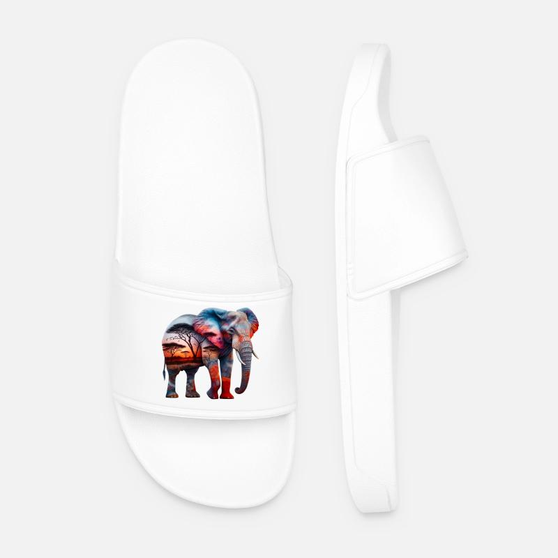 Elefant - Männer Badelatschen - Weiß