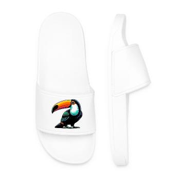 Toucan - Men’s Pool Sliders - white - Front