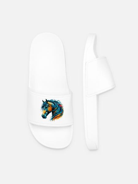 Cheval - Claquettes Homme - blanc