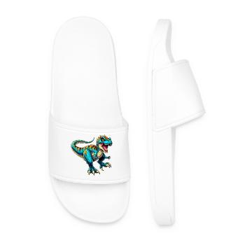 Dinosaur - Men’s Pool Sliders - white - Front