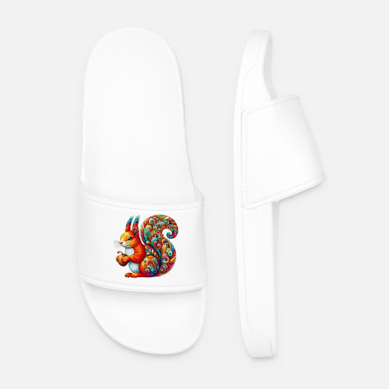 Squirrel - Men’s Pool Sliders - white
