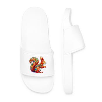 Squirrel - Men’s Pool Sliders - white - Front