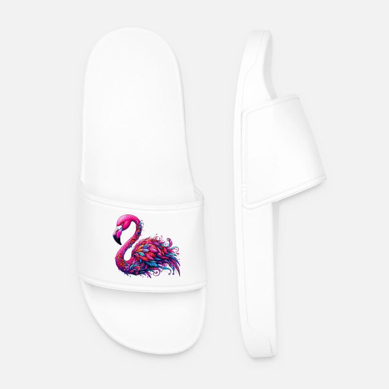 Flamingo - Männer Badelatschen - Weiß