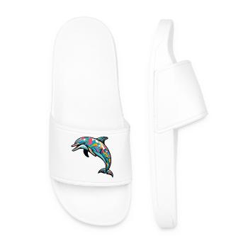Dolphin - Men’s Pool Sliders - white - Front