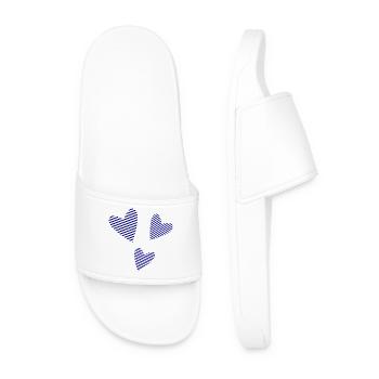 VALENTINE'S DAY. HEART. I LOVE YOU. I LOVE YOU - Men’s Pool Sliders - white - Front