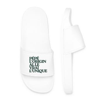 Grandpa The Original The Real The Unique Gift - Men’s Pool Sliders - white - Front