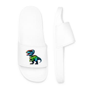 Dinosaur - Men’s Pool Sliders - white - Front