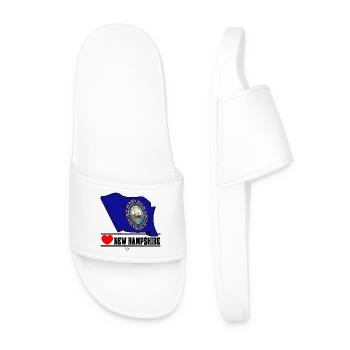 Drapeau New Hampshire coeur NEW HAMPSHIRE - Claquettes Homme - blanc - Devant