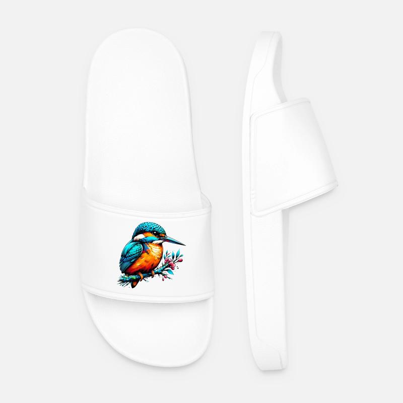 Eisvogel - Männer Badelatschen - Weiß