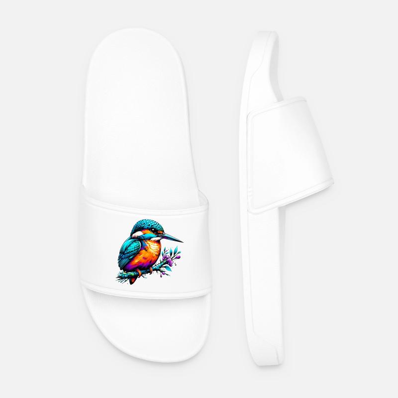 Eisvogel - Männer Badelatschen - Weiß