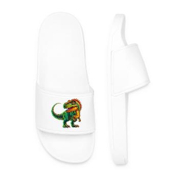 Dinosaur - Men’s Pool Sliders - white - Front