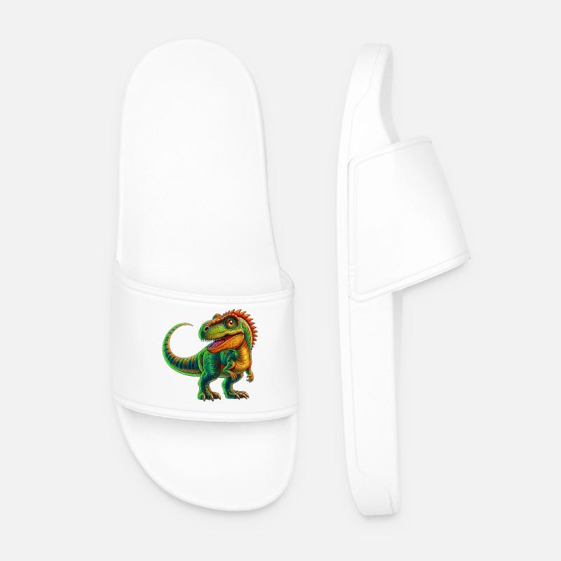 Dinosaurier - Männer Badelatschen - Weiß