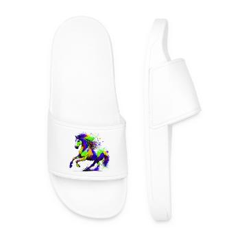 Cheval - Claquettes Homme - blanc - Devant