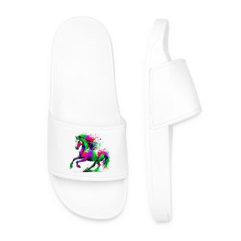 Horse - Men’s Pool Sliders - white - Front