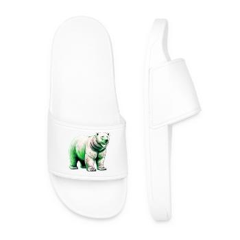 White polar bear - Men’s Pool Sliders - white - Front