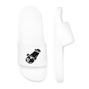 Skateboard Skizze - Männer Badelatschen - Weiß - Vorne