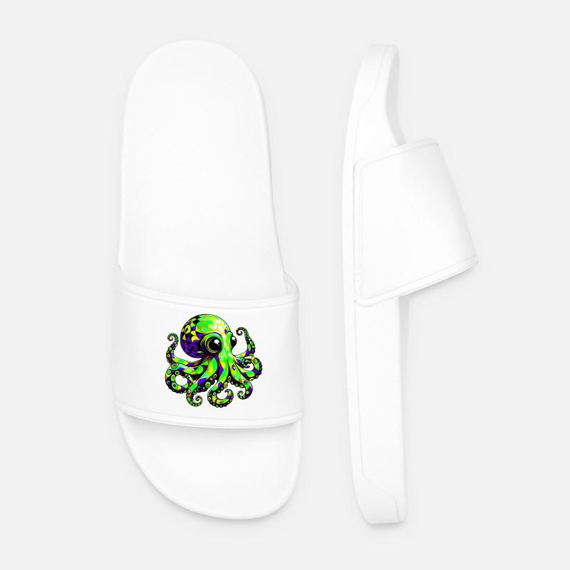 Octopus - Men’s Pool Sliders - white