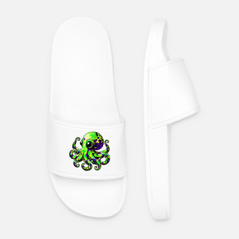 Krake - Männer Badelatschen - Weiß