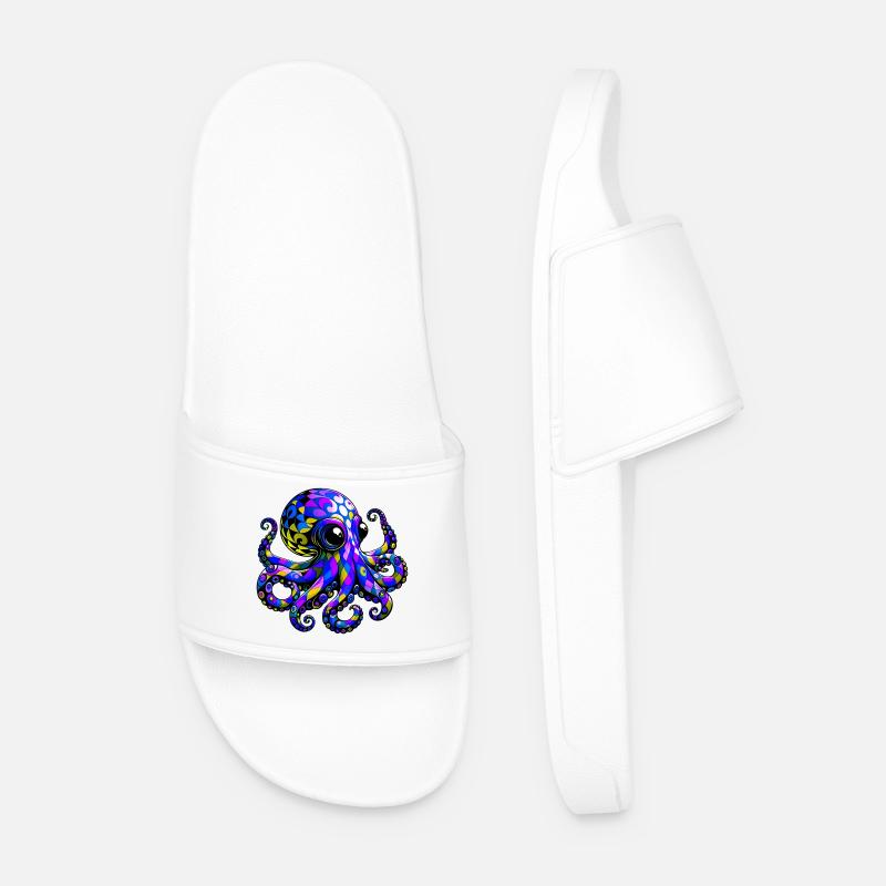 Octopus - Men’s Pool Sliders - white