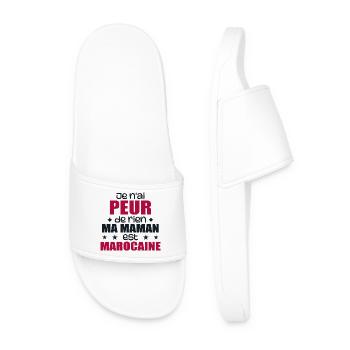 Je n'ai peur de rien ma maman est Marocaine - Claquettes Homme - blanc - Devant