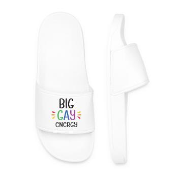 Mois de la fierté LGBTQ - Big Gay Energy - Claquettes Homme - blanc - Devant