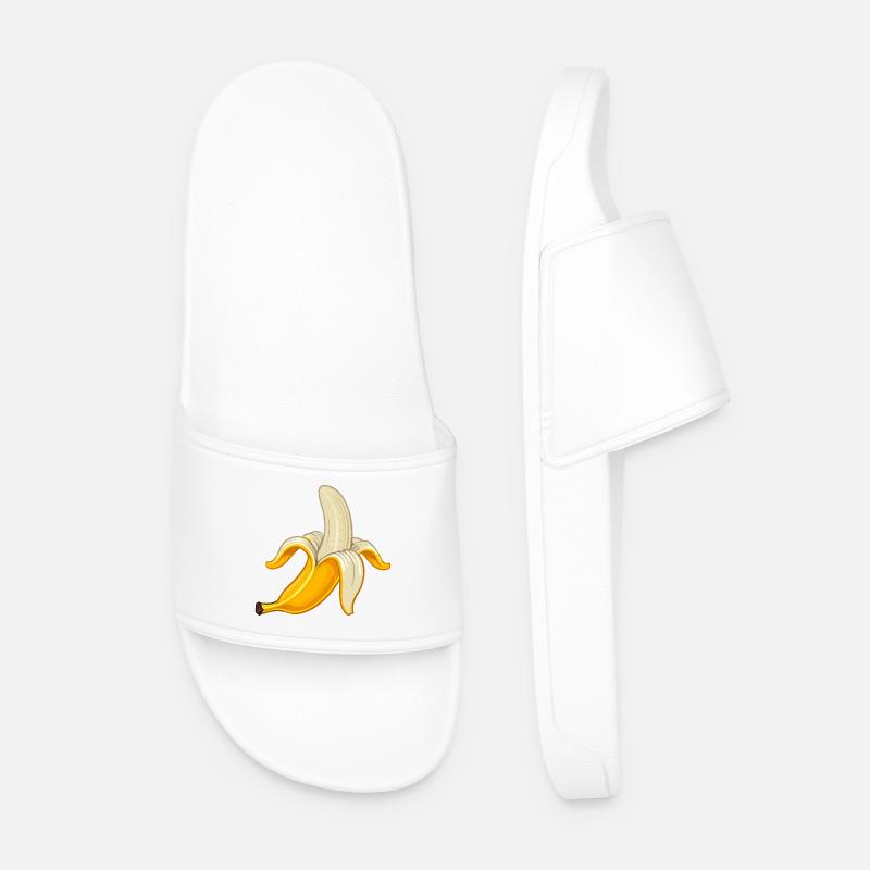 Banane 🍌 - Männer Badelatschen - Weiß