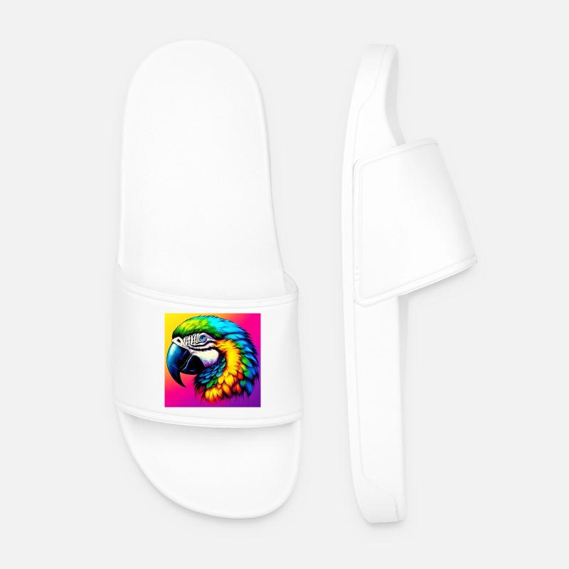 Papagei - Männer Badelatschen - Weiß