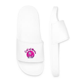 Sensation de printemps tropical avec des palmiers - Claquettes Homme - blanc - Devant