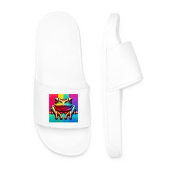 grenouille - Claquettes Homme - blanc - Devant