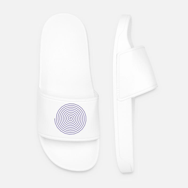 Functional Spiral Pattern Design - Men’s Pool Sliders - white