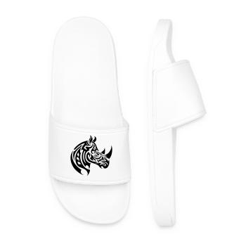 Rhino Tribal - Men’s Pool Sliders - white - Front