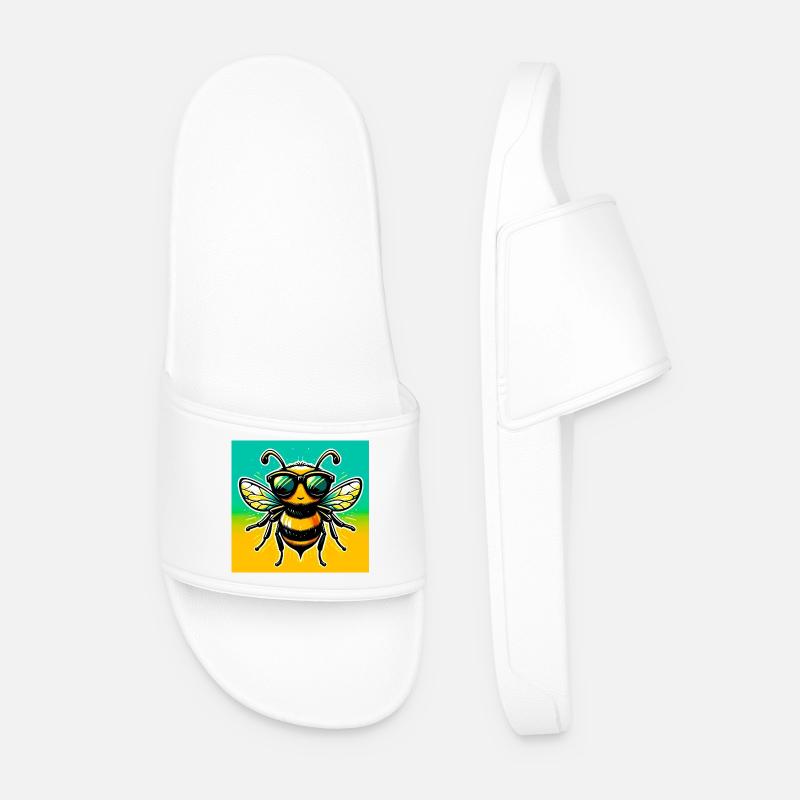bee - Men’s Pool Sliders - white