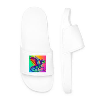 dragon - Men’s Pool Sliders - white - Front