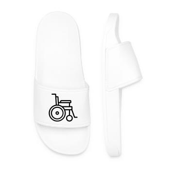 fauteuil roulant - Claquettes Homme - blanc - Devant