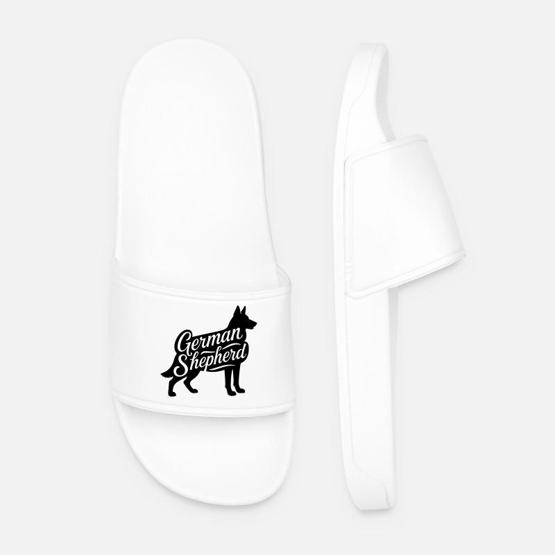 German Shepherd German Shepherd German shepherd - Men’s Pool Sliders - white