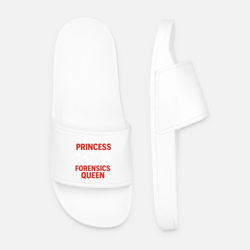 Funny Forensics Science Criminology Student - Men’s Pool Sliders - white