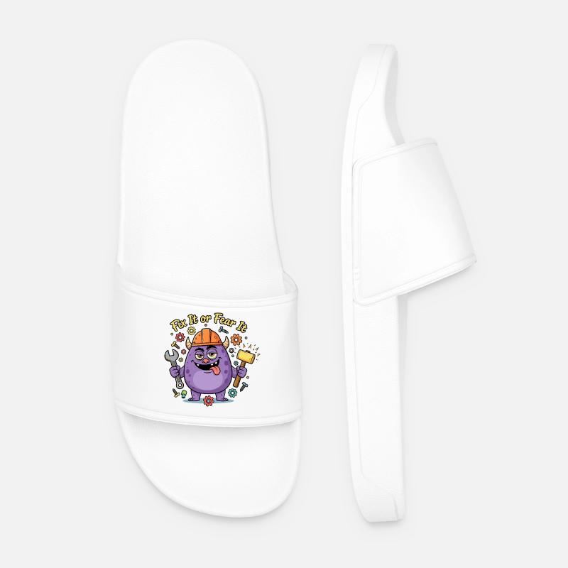 Réparez-le ou craignez-le Construire un monstre - Claquettes Homme - blanc