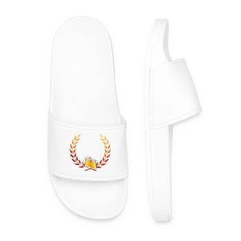 Golden Hop Joy - Men’s Pool Sliders - white - Front