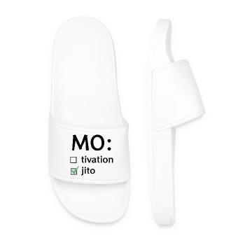 Motivation or Mojito - Men’s Pool Sliders - white - Front