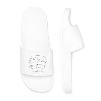Sketch Calm – Calm in Lines - Men’s Pool Sliders - white - Front