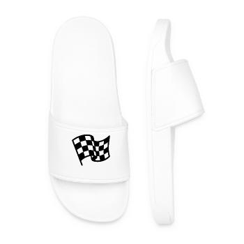 Checkered flag motor racing - Men’s Pool Sliders - white - Front