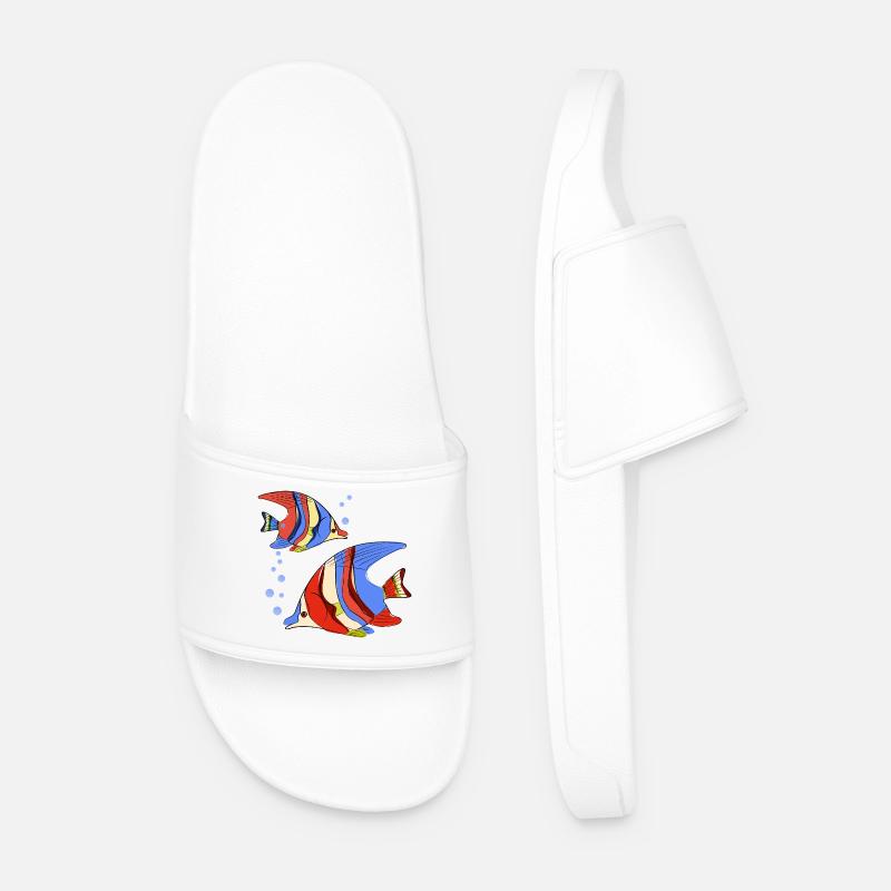 Fische - Männer Badelatschen - Weiß