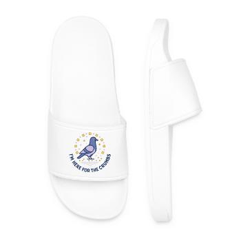 Pigeon Cookie Hunter - Men’s Pool Sliders - white - Front