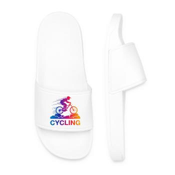 Saut de VTT arc-en-ciel - Claquettes Homme - blanc - Devant