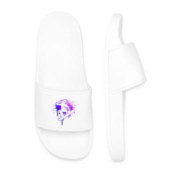 Motif classique du snowboard - Claquettes Homme - blanc - Devant