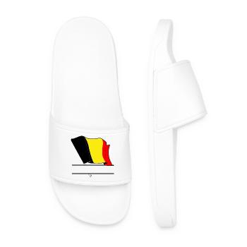 Belgische Flagge – Namensraum - Männer Badelatschen - Weiß - Vorne