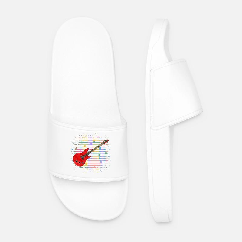 Gitarre - Männer Badelatschen - Weiß